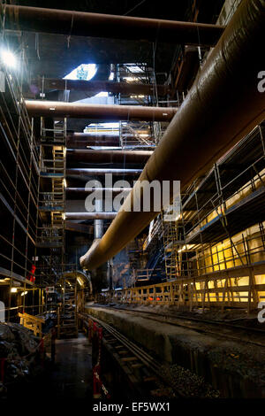 Copenhagen, Denmark, January 27, 2015: Inside the Copenhagen Metro Cityring extension, where construction work will go on until 2019. The extension has a length of 15, 5 KM and will have 17 stations and facilitates transport in 2025 for some 130 mio passengers Credit:  OJPHOTOS/Alamy Live News Stock Photo