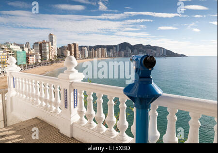 Benidorm bay as seen from one of its landmark viewpoints Stock Photo