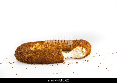 turkish bagel isolated on white background Stock Photo