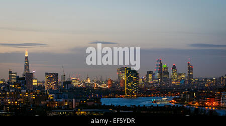 London, skyline from Greenwich Stock Photo