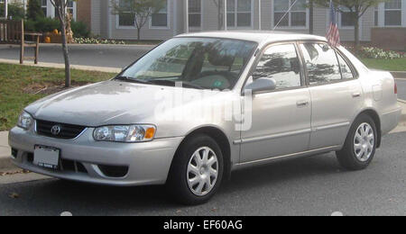 The 2001-2002 Toyota Corolla is a compact sedan known for its