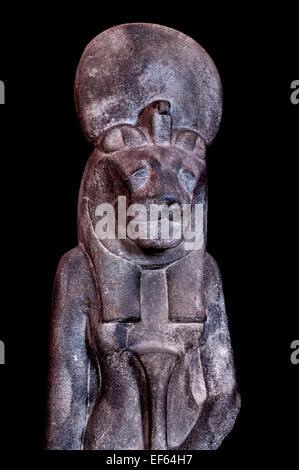 Statue of the lioness goddess Sekhmet 9 Granite ) Karnak temple of Mut 18 Dynasty Amenhotep 1391-1353 Egypt ( Vatican Museum Rome Italy ) Stock Photo