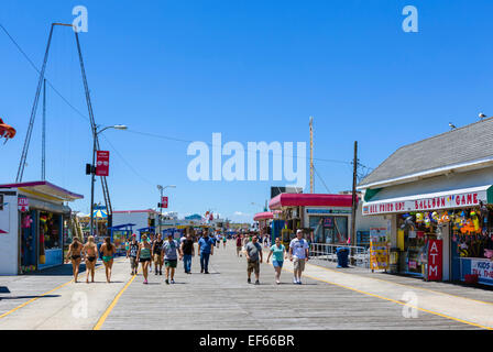 The boardwalk in North Wildwood, Cape May County, New Jersey, USA Stock Photo