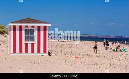 Life guard beach hut on the beach in Cavendish, Prince Eward Island, Canada. Stock Photo