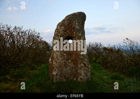 holestone standing stone newtownabbey county antrim ireland Stock Photo