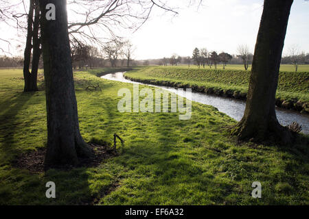 Perry Hall Park and River Tame, Perry Barr, Birmingham, UK Stock Photo