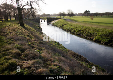 Perry Hall Park and River Tame, Perry Barr, Birmingham, UK Stock Photo