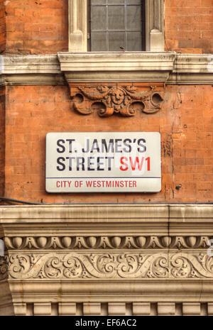 St James's London street sign Stock Photo