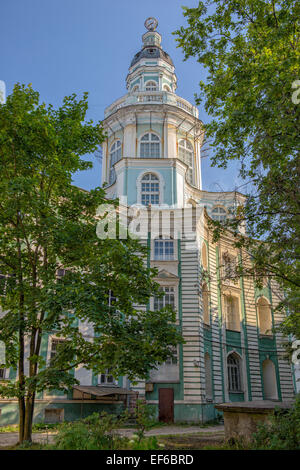 Tower of Kunstkamera ethnography museum in St. Petersburg. Russia Stock Photo