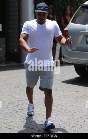 Tim Witherspoon, Kelly Rowland's husband and manager, spotted out while Rowland goes shopping  Featuring: Tim Witherspoon Where: Los Angeles, California, United States When: 25 Jul 2014 Stock Photo