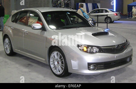 2010 Subaru Impreza WRX STI in Silver - Drivers Side Profile Stock