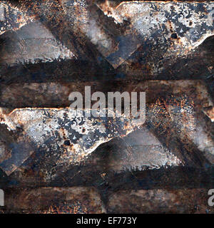 grunge rusty seamless texture of iron with place for messages Stock Photo