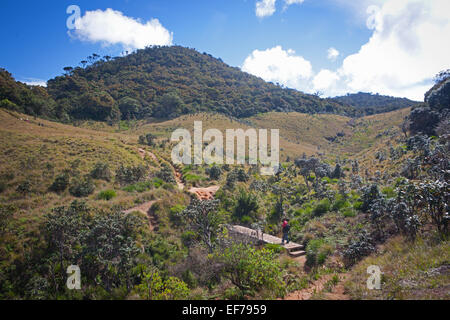 WORLD'S END IN HORTON PLAINS NATIONAL PARK Stock Photo