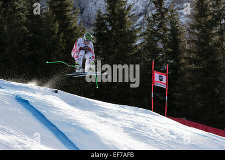 Val Gardena, Italy 19 December 2014. Kroell Klaus (Aut) competing in the Audi Fis Alpine Skiing World Cup Men's Downhill Race Stock Photo