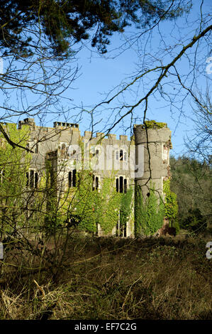 Ruins of 17th Century, Ruperra Castle near Caerphilly, South Wales, UK. Stock Photo