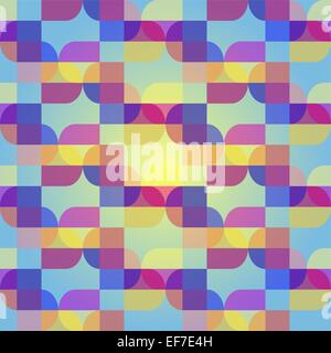 Vector seamless abstract pattern from geometric colored shapes Stock Vector