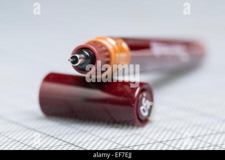 Rotring technical pen, used for architecture and design Stock Photo