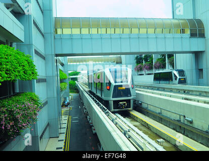 SING The Changi Airport Skytrain at Singapore Changi Airport Stock Photo: Stock Photo