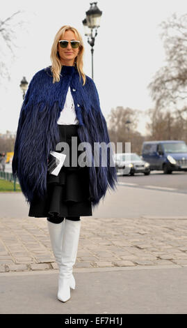 Elisabeth von Thurn und Taxis arriving at the Chanel runway show during Haute Couture Fashion Week in Paris - Jan 27, 2015 - Photo: Runway Manhattan/Celine Gaille/picture alliance Stock Photo