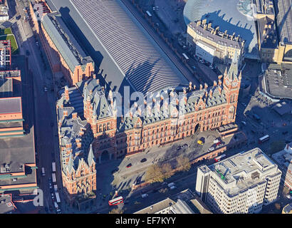 St Pancras Station facade and Hotel, London, UK Stock Photo