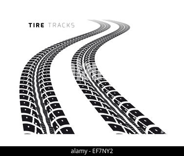 Tire tracks Stock Photo