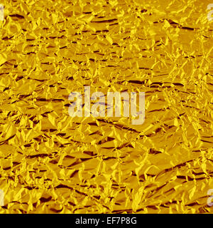 Aluminum golden foil texture Stock Photo