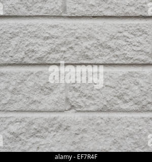 White painted brick wall fragment Stock Photo