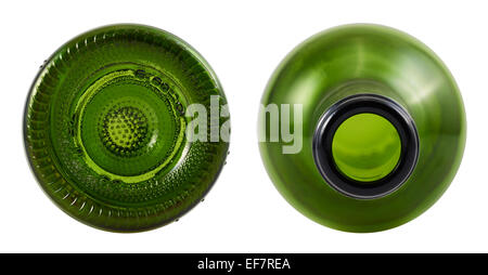 Top and bottom sides of bottle Stock Photo
