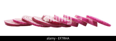 Sliced red onion isolated Stock Photo