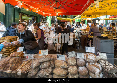 Boroughs Market,  Bread,   Gourmet Food, London United Kingdom, Stock Photo