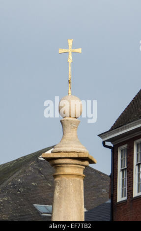 THE HIGH CROSS JUBILEE SQUARE, LEICESTER, ENGLAND - JANUARY - 2015: General views of the medieval High Cross monument Stock Photo