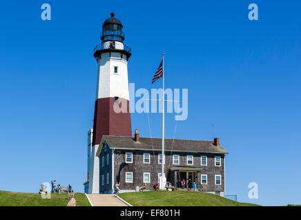 Montauk Point Light, Montauk Point State Park, Suffolk County, Long Island, NY, USA Stock Photo