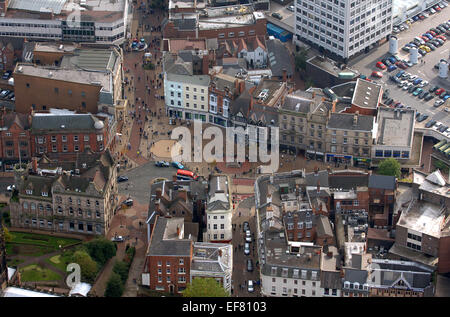 An aerial view of Queens Square in city centre Wolverhampton England Uk Wolverhampton City Centre Stock Photo
