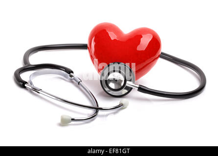 Stethoscope and heart Stock Photo