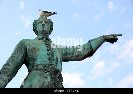 Statue of Karl XII king of Sweden in stockholm. Sweden. Stock Photo