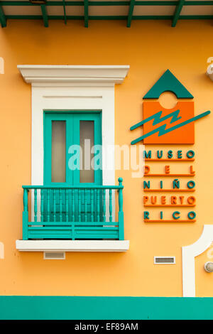 Outside of children's museum in Old San Juan, Puerto Rico Stock Photo