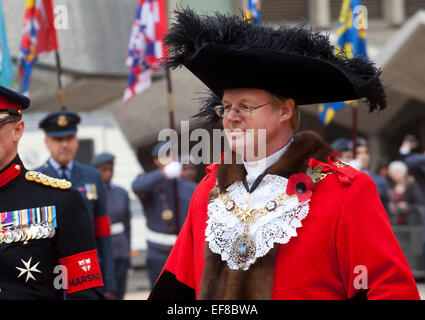 David Wootton takes office as the 684th Lord Mayor of London. Lord Mayor's Show 2011. London, England, United Kingdom Stock Photo