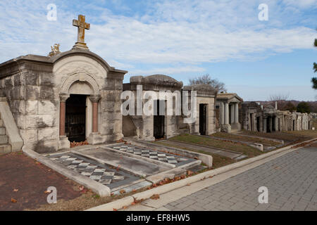 Burial vaults, Congressional Cemetery - Washington, DC USA Stock Photo