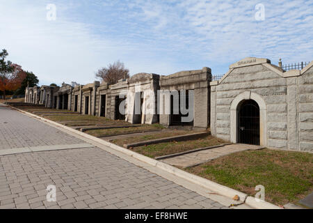 Burial vaults, Congressional Cemetery - Washington, DC USA Stock Photo