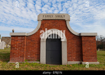 Family burial vault, Congressional Cemetery - Washington, DC USA Stock Photo