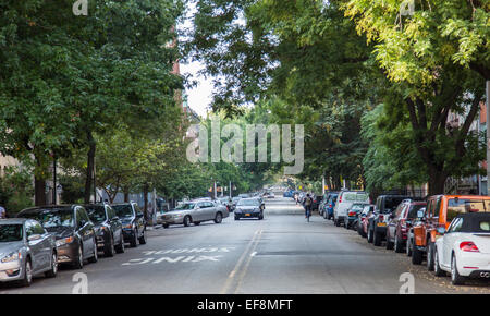 Quiete residential area in Brooklyn, New York City Stock Photo