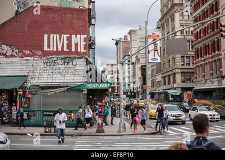 Canal street and Broadway in Manhattan, New York City Stock Photo