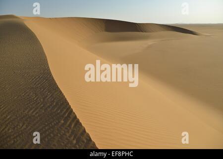 Dunes in the Nubian Desert in Dongola, Northern, Nubia, Sudan Stock Photo