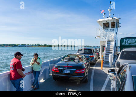 North Ferry between Shelter Island and Greenport, Suffolk County, Long Island, NY, USA Stock Photo