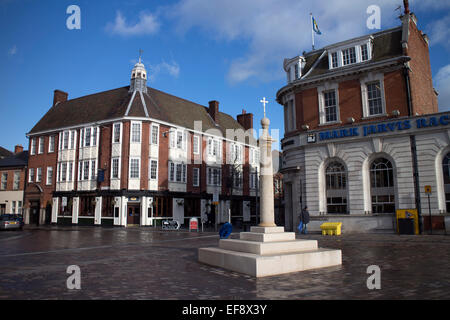 The High Cross and Jubilee Square, Leicester, Leicestershire, England, UK Stock Photo