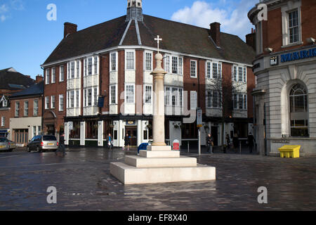 The High Cross and Jubilee Square, Leicester, Leicestershire, England, UK Stock Photo