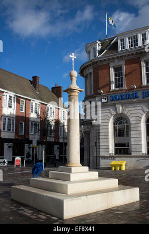 The High Cross and Jubilee Square, Leicester, Leicestershire, England, UK Stock Photo