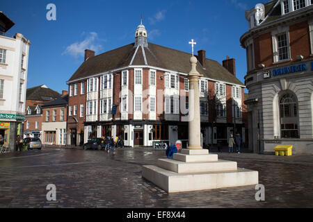 The High Cross and Jubilee Square, Leicester, Leicestershire, England, UK Stock Photo