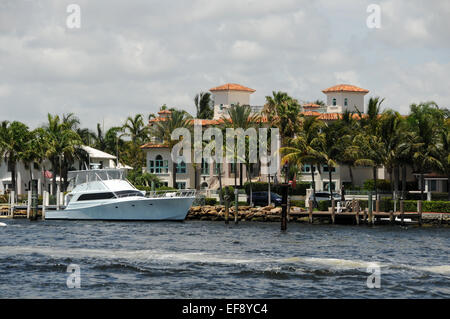 Expensive waterfront real estate in Fort Lauderdale, Florida Stock Photo