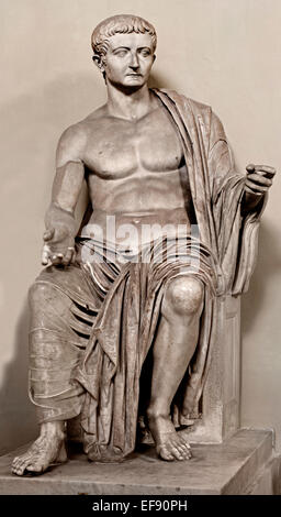 Roman Emperor Tiberius  42 BC – 37 AD ( Vatican Museum Rome Italy Stock Photo